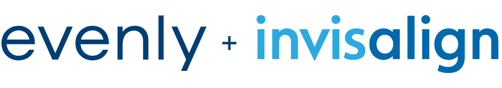 evenly + invisalign logo evenly + invisalign logo